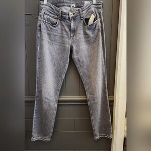 Rag and Bone Gray Denim Jeans, low rise slim boyfriend cut